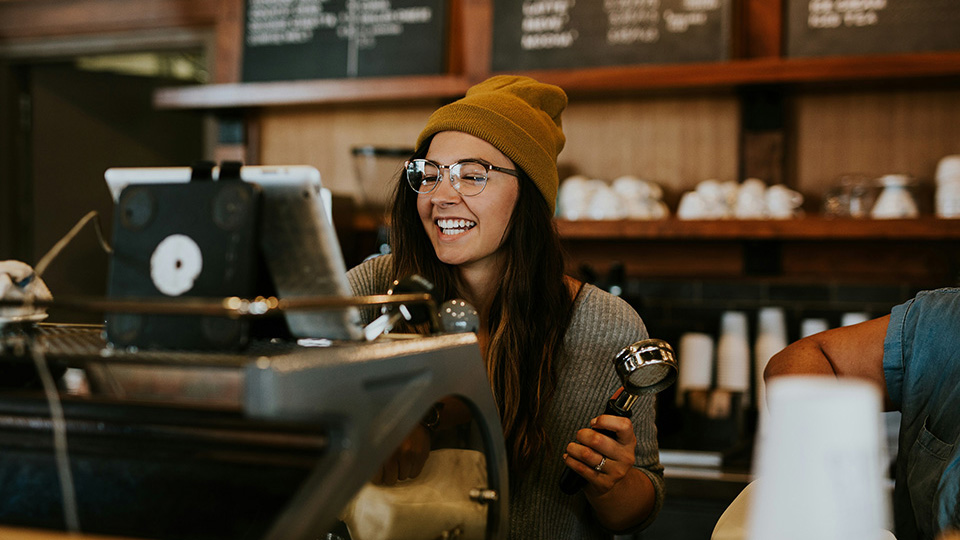 barista dans un coffee shop